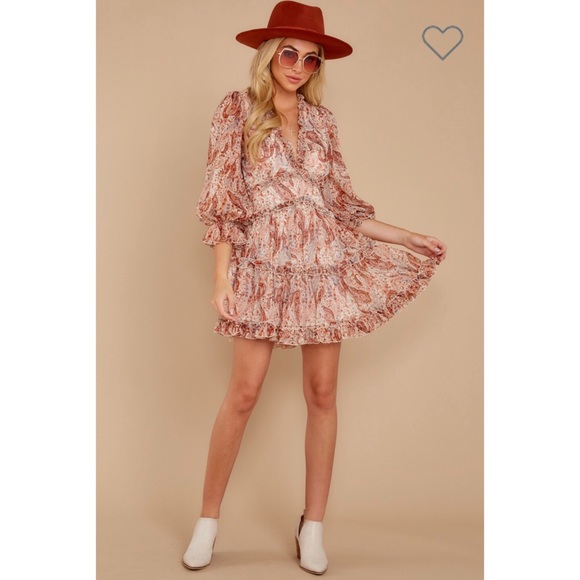 Perfect fall paisley dress by red dress - Picture 4 of 4